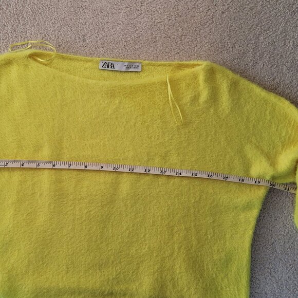 Zara yellow cropped super soft sweater Size S - Picture 8 of 9